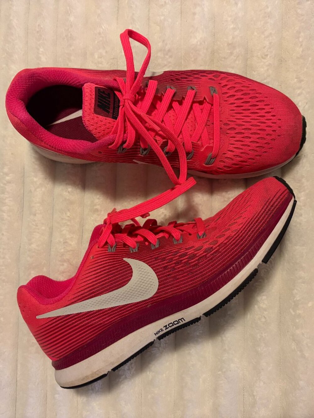 Womens SIZE 8  Nike Air Zoom Pegasus 34 Racer Pink/Vast Grey 880560-605